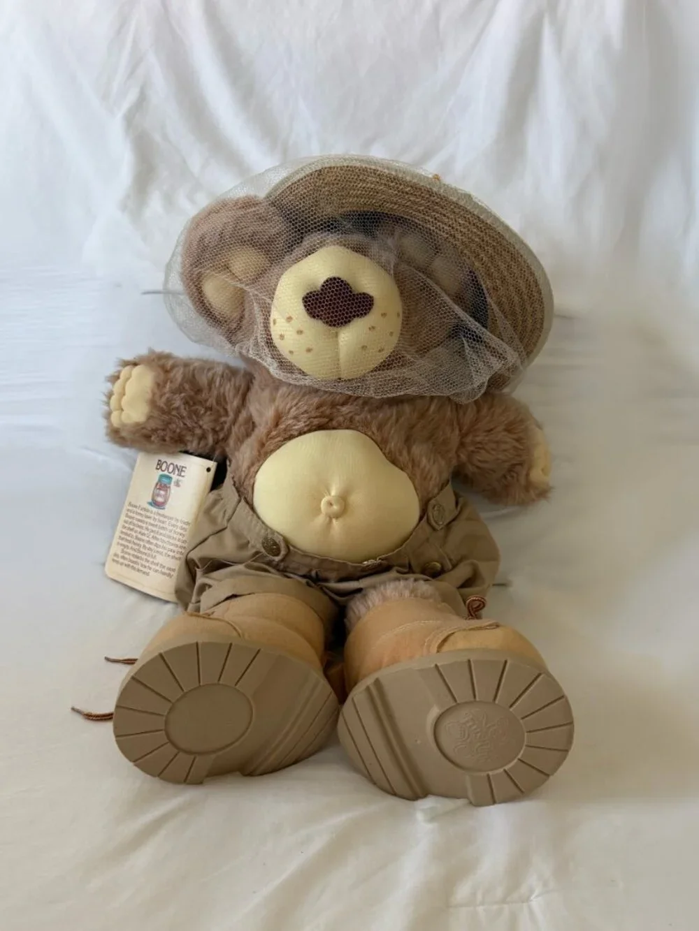 Vintage Furskins Bear Boone Beekeeper Xavier Roberts Plush 22